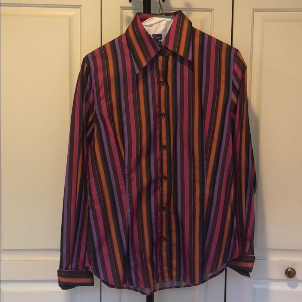 Striped Purple Blouse